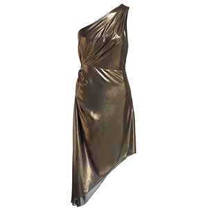 Ramy Brook Susanna Metallic Asymmetrical Dress